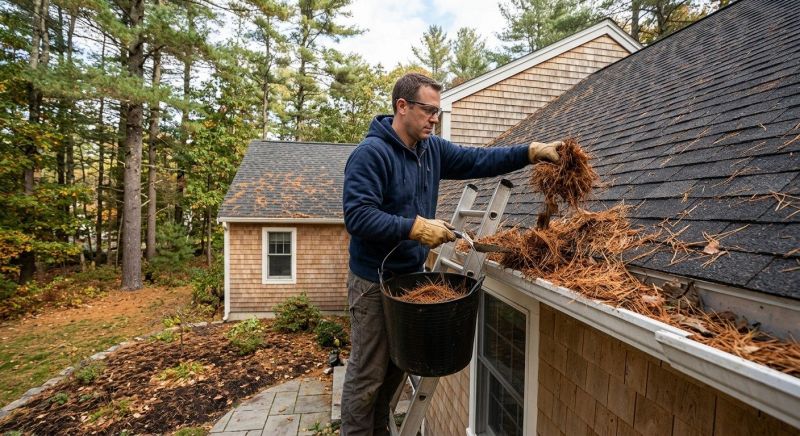 Gutter Pine Needle Removal in Rochester, NY