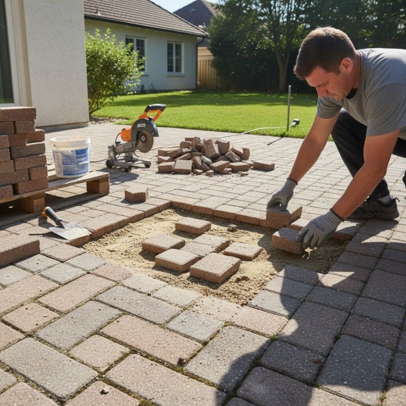 Local Paver Repair And Sealing pros at work